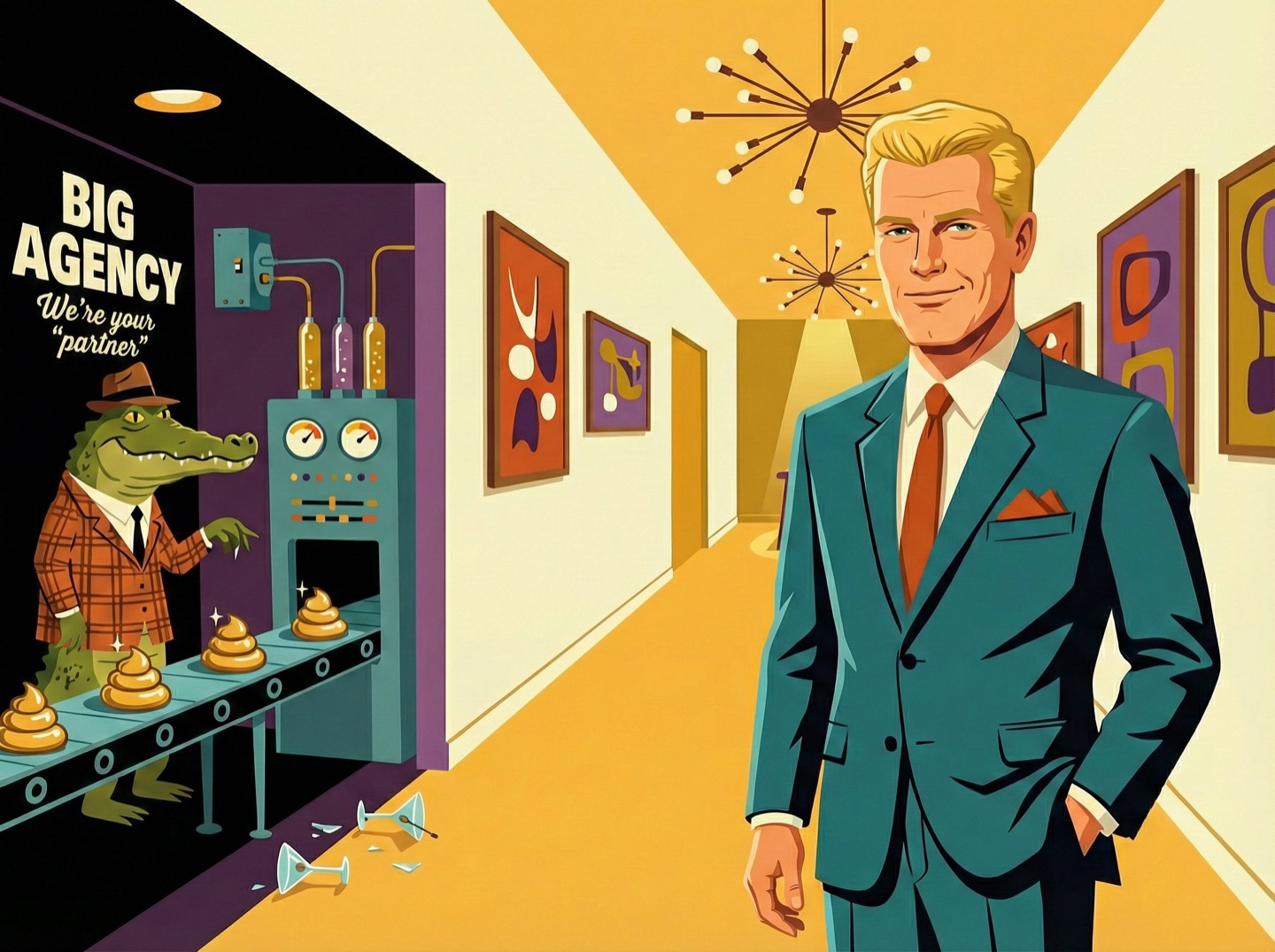 James walking away from the Big Agency conveyor belt — WebbArt origin story